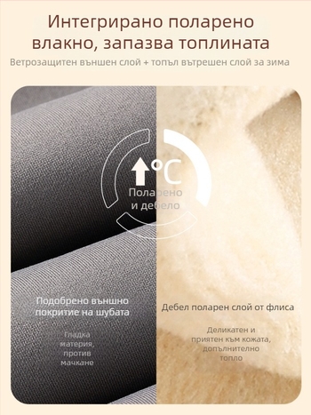 Момичешки легинги с подплата от полар, дебели и топли, висока талия, пълна дължина, нейлон 93,6%