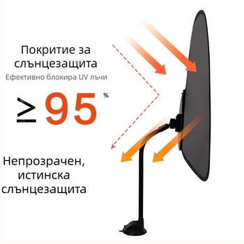 Автомобилен слънцезащитник за странични прозорци с вакуумни чашки – винил покрит плат, стоманено въже, универсален модел, оригинален стил