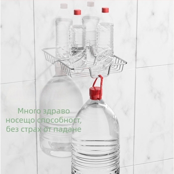 Стенен държач за сапун от неръждаема стомана с дренаж, комплект от две части, електролитно покритие, модерен стил