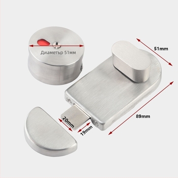Индикатор за заключване на врата за обществени прегради на тоалетната — 304 неръждаема стомана, матово завършване, модерен стил, марка Suoweigu