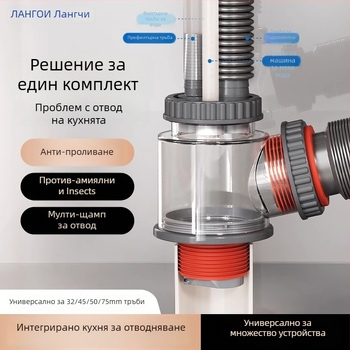 Кухненски аксесоар за сифона на мивката, праволинеен формат (Марка: Chaochen; Модел: ZC-16800904; Материал: ABS)