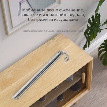Телескопична закачалка за дрехи от неръждаема стомана за гардероб, сгъваема, за спалня, модерен стил