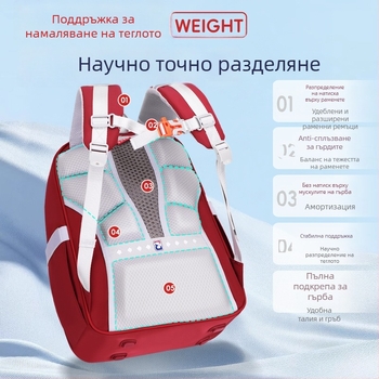 Раница от Oxford плат, европейско-американски ретро стил, унисекс, за 3–4 клас, за училищна употреба