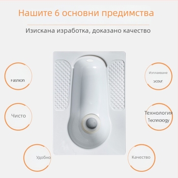 Пластмасова клек-тоалетна панел, без воден резервоар, без воден трап, минимално шахтено разстояние 60 см, диаметър на изпускателната тръба 100 см