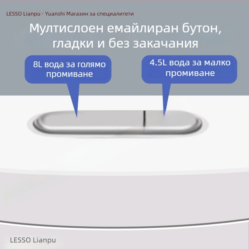 Lesso резервоар за изплакване на тоалетната – универсален стенен монтаж, 4–7 л, ръчно управление, PP материал