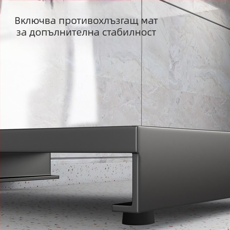 Капак за газова печка и кухненски рафт за съхранение с държач за тенджери, въглеродна стомана, многофункционален, без монтаж, модерен минималистичен дизайн