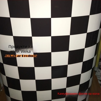 Автомобилен камуфлажен филм за обвивка с черно-бял зебра модел, монтаж чрез лепене, материал: Друг, тип: Друг