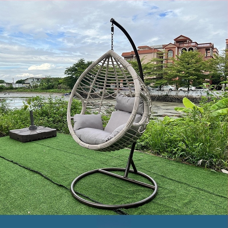 Висящ кошничен стол с подлакътници, метал, метална рамка, модерен минималистичен стил, модел 22-8-19-1