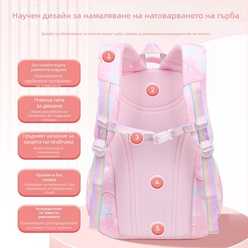 Sesame Baby найлонова училищна раница за момичета, модел с цветя, 5–6 клас, подплата полиестер