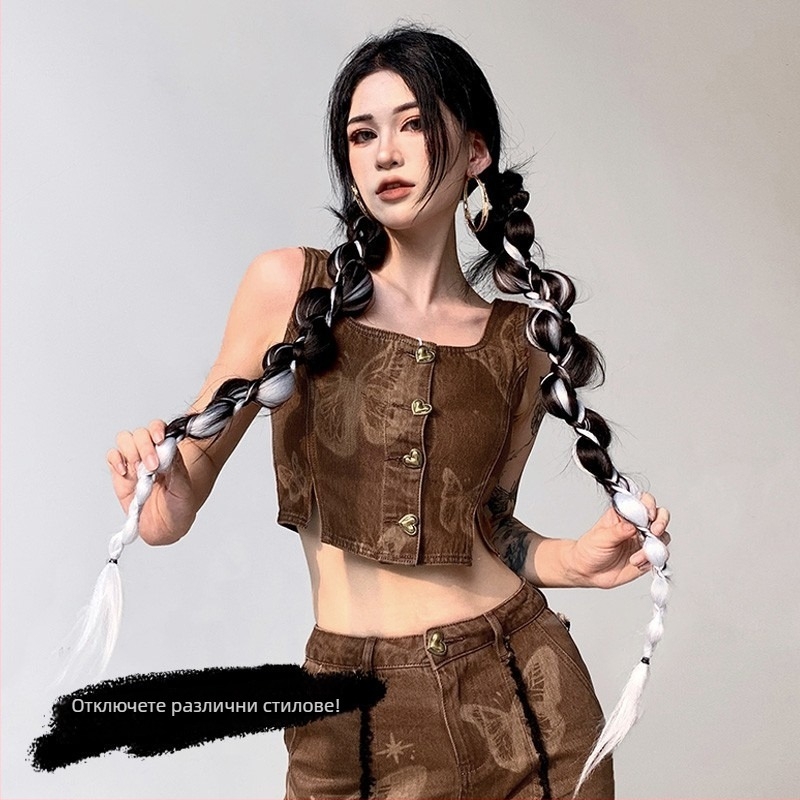 Опашкова перука с балонни плитки, тел с висока температура, домашна марка Kenny wig, модел General Purpose