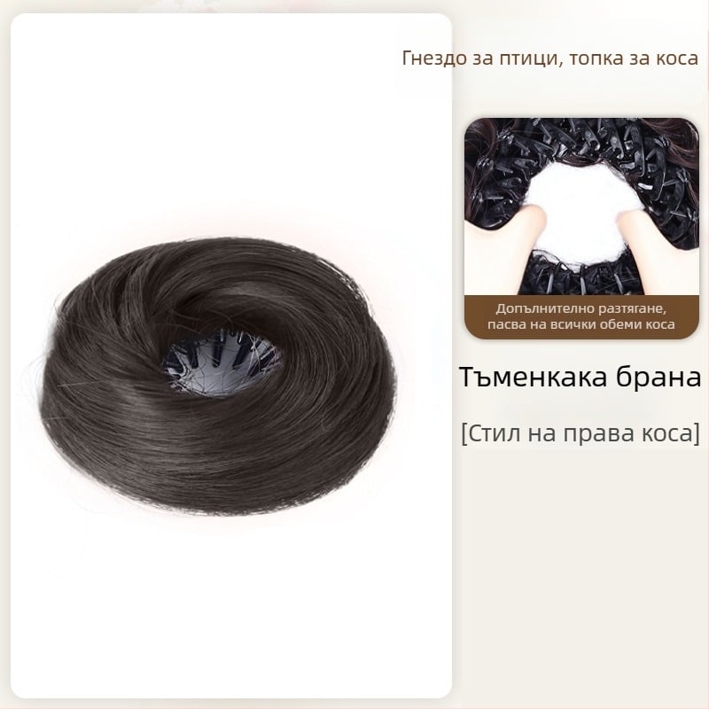 Перука за дами с опашка, ръчна изработка, коса с висока температурна устойчивост, без перманентна обработка и боядисване