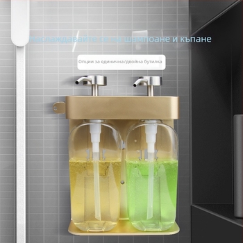 Стенен дозатор за сапун – неръждаема стомана и пластмаса, опции 1/2/3 глави, ръчно натискане, инжекционно формоване, стил светъл лукс