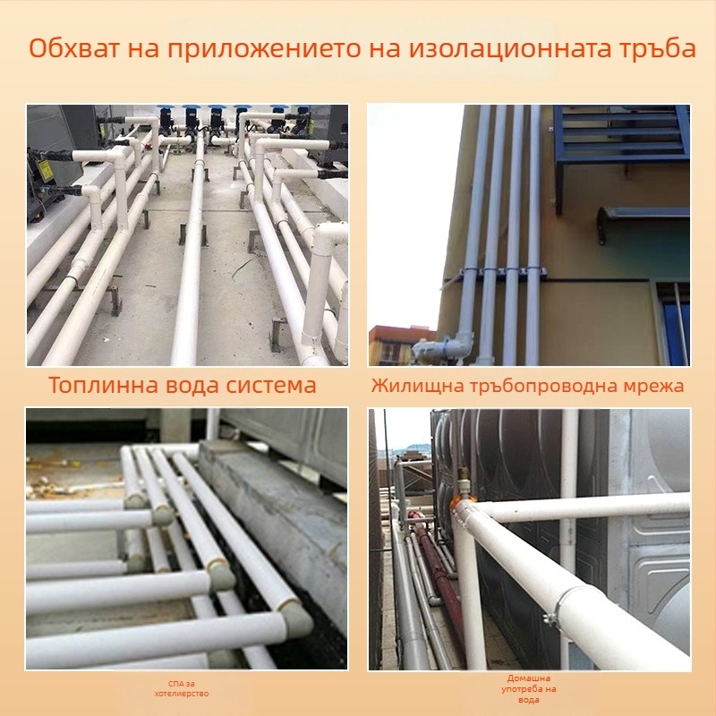 Неръждаема стоманена изолирана тръба с полиуретанова пяна за системи с топла вода, отопление и слънчева енергия; интегрирана композитна тръба — топлопроводност 0.0209 W/mK, PU плътност 40–60 kg/m³