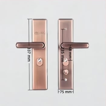 Дръжка за врата - неръждаема стомана, против кражба, удебелен панел, двойна защита срещу взлом, многофункционално регулируема, модел 2023/10915/10208