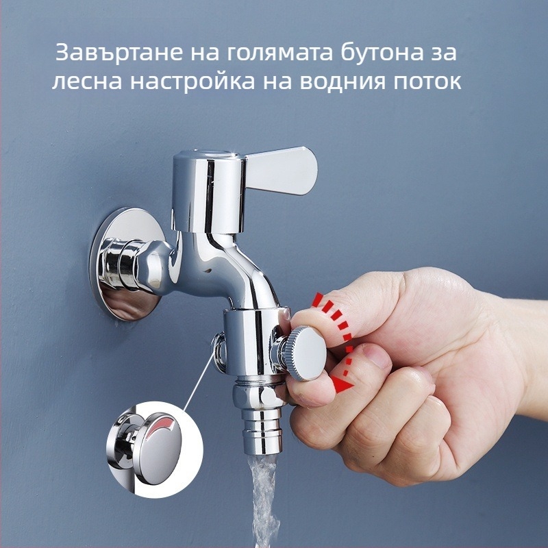 Ремонтно устройство против протичане за кранове на кухнята и банята, едно натискане спира водата, надежден съединител против протичане