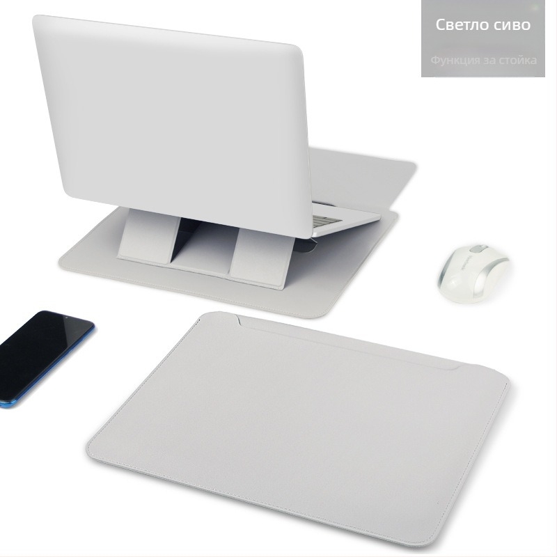 MacBook калъф за лаптоп, водоустойчив PU материал, каре модел, подплата от микровелур