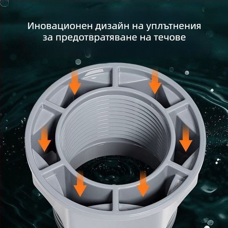 Комплект дренаж за мивка с анти-миризма | Модел: Sewer pipe; Форма: двойно водоснабдяване; Вид: повдигащ; Материал: EVA; Код на продукта: SCZ111