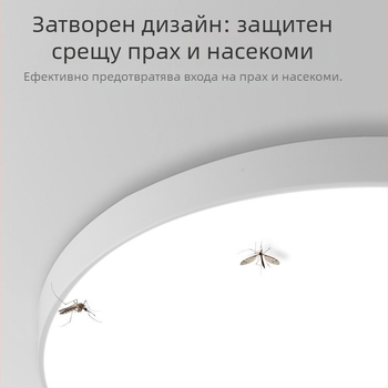 LED таванно осветление с три защитни свойства, 220V, обхват 3–5 м², акрилно тяло с ABS абажур, подходящо за кухня и тоалетна