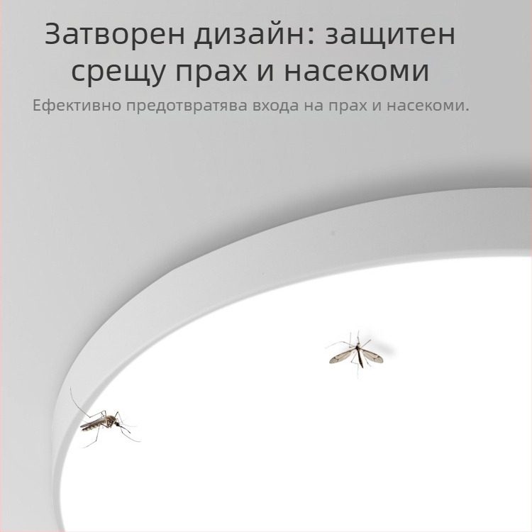 LED таванно осветление с три защитни свойства, 220V, обхват 3–5 м², акрилно тяло с ABS абажур, подходящо за кухня и тоалетна