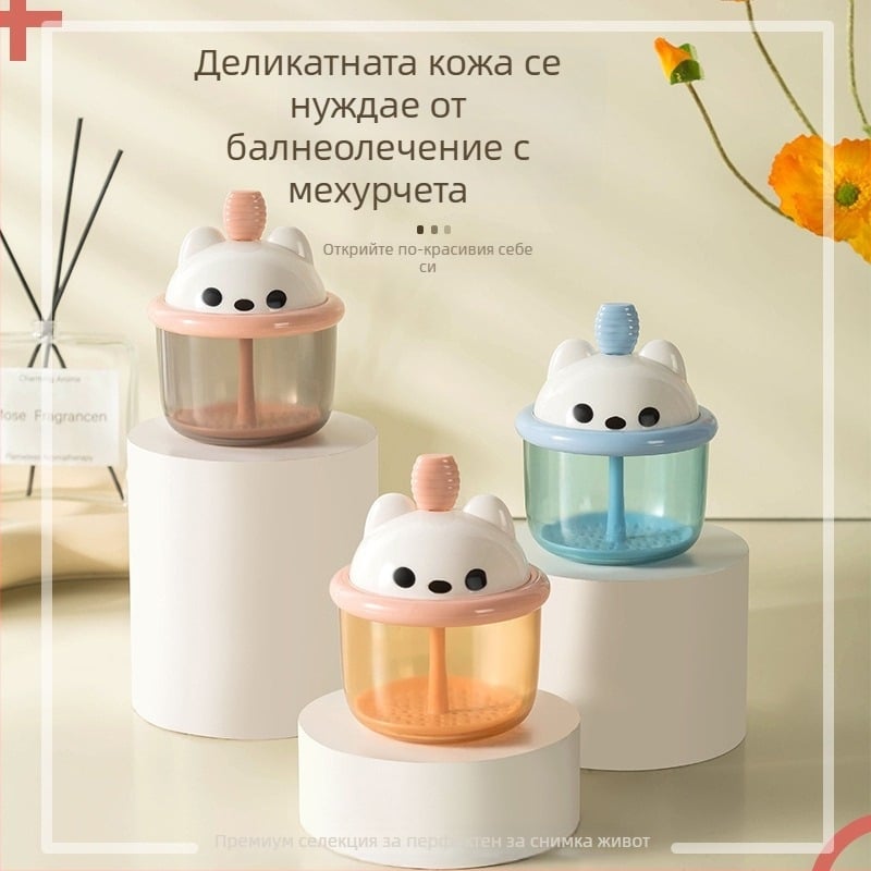 Преносима ръчна пеняща бутилка за почистване на лице — PP; 94 g; ръчно натискане; карикатурен стил; инжекционно формоване