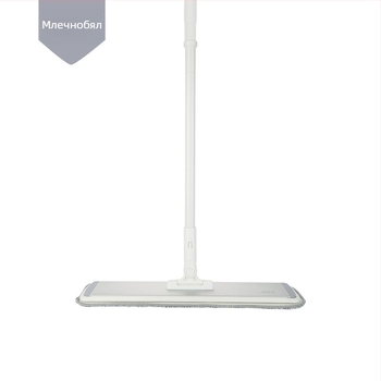 Плосък моп с алуминиева телескопична ръкохватка, микрофибър за почистване, двоен режим мокро/сухо, носи над 10 кг