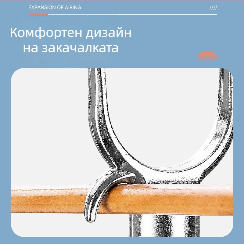 Телескопична пръчка за сушене на дрехи за общежитие и балкон, ПП + алуминиева сплав, 2025 г. пускане, без марка