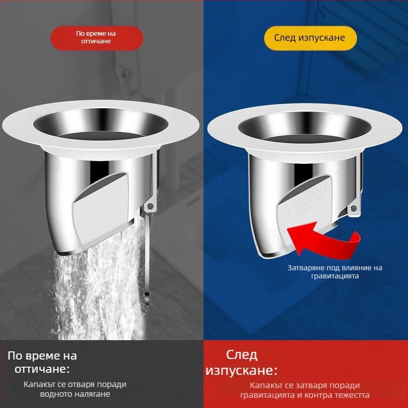 Устройство за блокиране на миризмата и предотвратяване на запушвания в тоалетна — ABS, без воден резервоар, без водна бариера, без капан, модерен минималистичен стил
