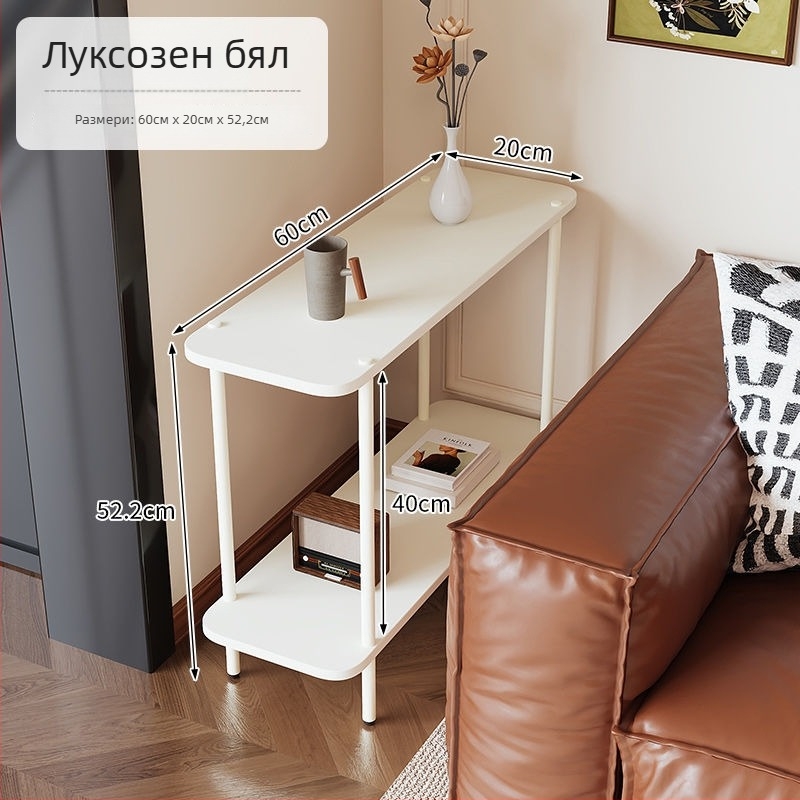 Кафе маса за дневна с дървена рамка и стъклена повърхност, квадратна форма, с отделение за съхранение, стил светъл лукс