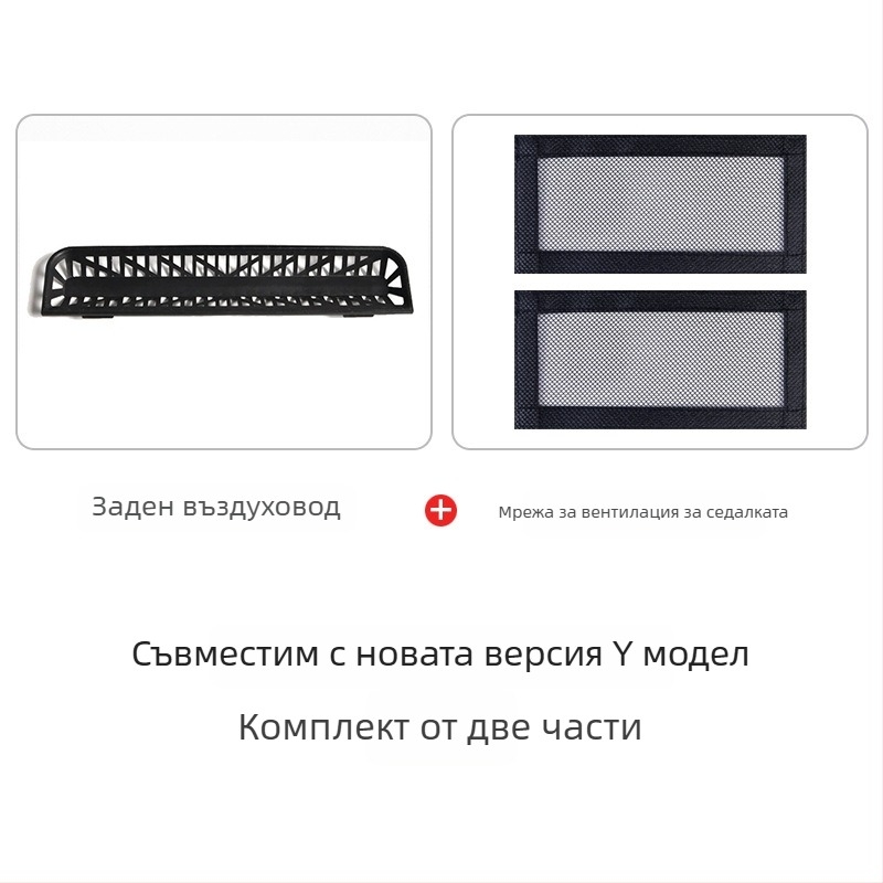 Заден въздушен вентилационен капак за шестседелен Tesla Model Y/Model 3/YL – TPE, възможност за печат на лого