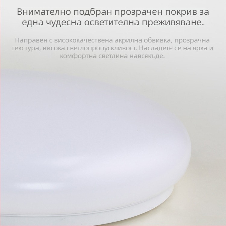 Потолъчна лампа, кръгла LED лампа за коридори и бани, модерен минималистичен дизайн, 220V, обхват 5–10 м²