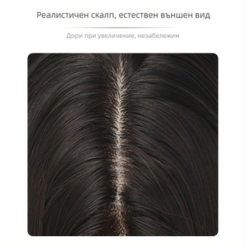 Парик Xinyi SZ-22: дълга права коса с дълги странични челки, изцяло ръчно тъкана, високотемпературна тел