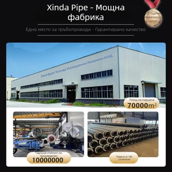 Полиуретанов изолиран стоманопровод с стоманено ядро; работна температура -60°C до 140°C; термична проводимост 0.033 W/mK; компресивна якост ≥0.38