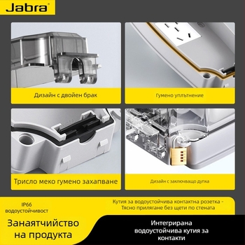 Външна водоустойчива розетка със превключвател, 16A, стенен монтаж, 3C сертифициран, 50–440V