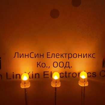 LED светодиодно зърно, оранжево, щепселно включване, кръгла глава 3.0 мм, 2.0 V, 20 mA, 600–610 nm, 30° лъчение, San'an чип