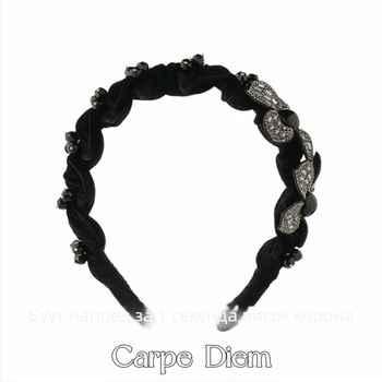 Диадема за глава с цветя и пеперуда от кристали, ръчна изработка, луксозен стил, неплъзгаща се, за дами