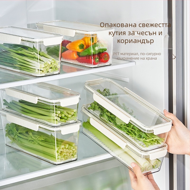 Японски стил пластмасова кутия за хладилник – преносима, запазва свежестта