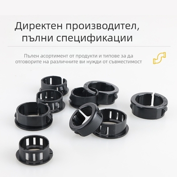 Клип за предпазване на кабели, отворен тип, нейлонова пластмаса, за разпределителни шкафове