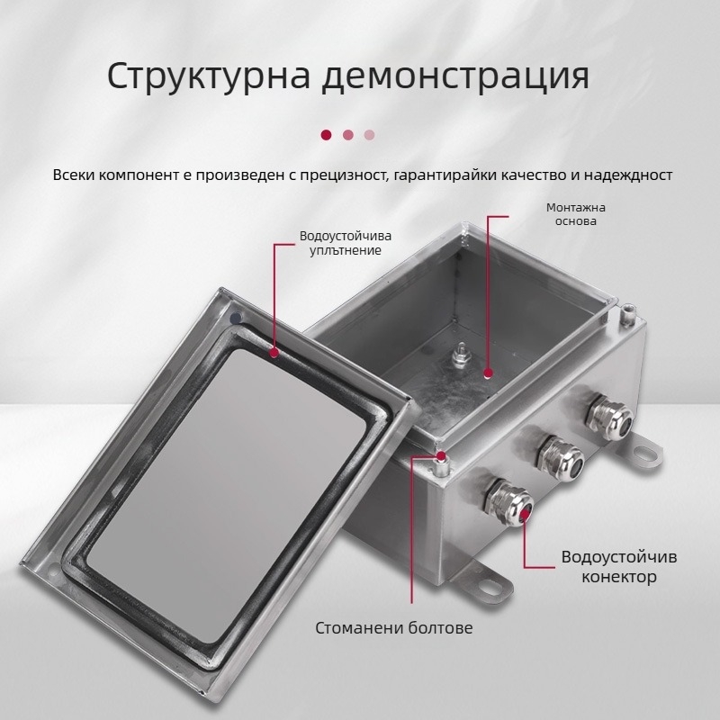 304 външна неръждаема стоманена терминална кутия за кабели, водоустойчива, дебелина на плочата 1 мм, CCC сертифициран корпус
