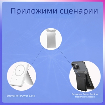 Магнитен държач за телефон със безжично зареждане и държач за карти, SUS304 неръждаема стомана, демпфиращ панта с малък ос, вакуумна термична обработка