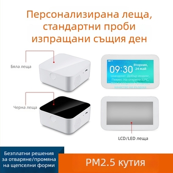 Корпус за детектор на газ CO и формалдехид: PM2.5 сензор, мониторинг на температура и влажност, ABS+PC корпус