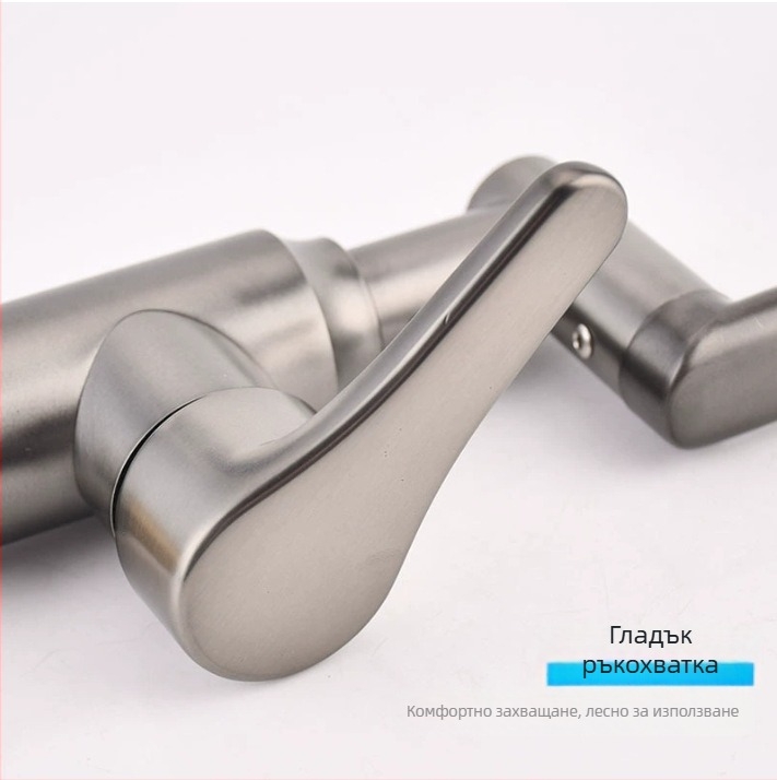 Смесител за мивка от неръждаема стомана, модел Stainless steel lucky cat faucet, функция: миксер, керамичен диск клапан, диаметър седалка клапана 32 мм