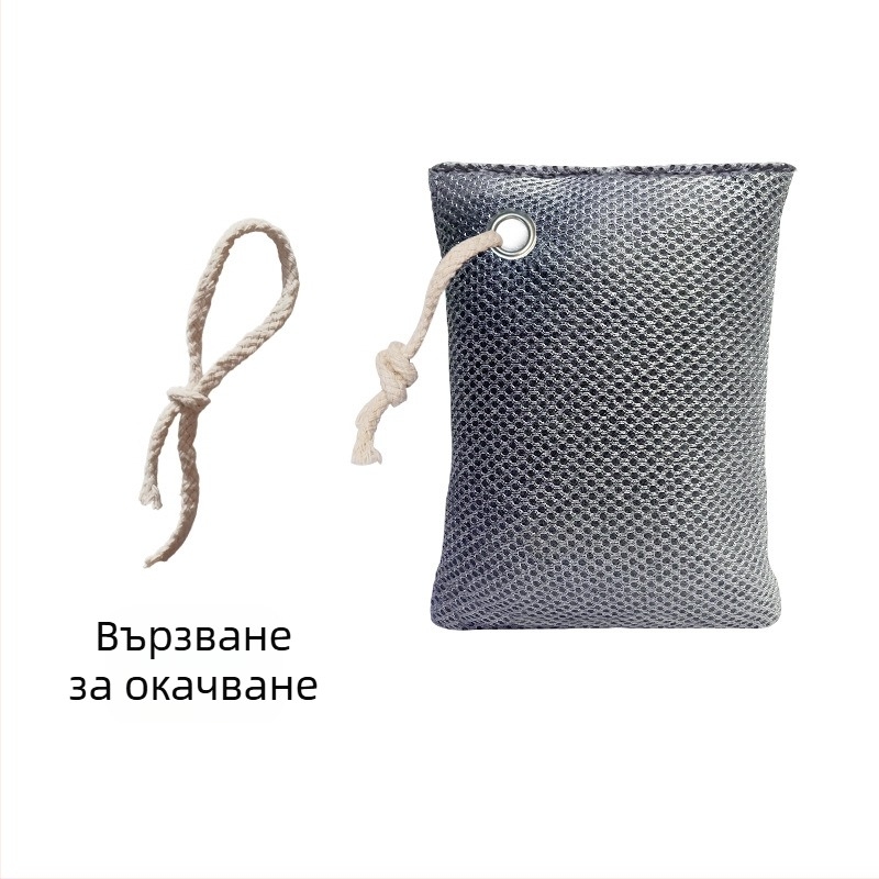 Чанта от бамбук активен въглен за премахване на формалдехид, за шкафове и стаи, 75 g, аромат на бамбук активен въглен