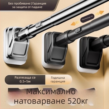 Телескопичен прът за сушене на дрехи, без пробиване, за балкон, въглеродна стомана, модерен минималистичен дизайн