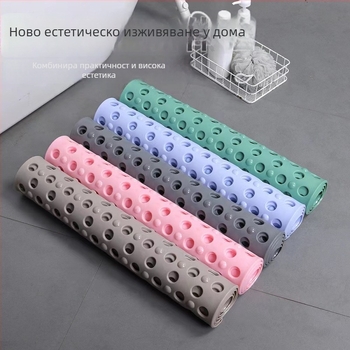 Квадратна PVC антиплъзгаща се подложка за баня с вакуумни чаши – модерен минималистичен стил