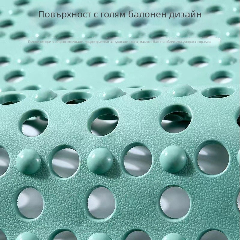 Квадратна PVC антиплъзгаща се подложка за баня с вакуумни чаши – модерен минималистичен стил