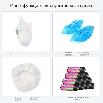 Стенно окачващ се органайзер за торби за боклук от полиестер, голям капацитет, кухненски организатор, многофункционален