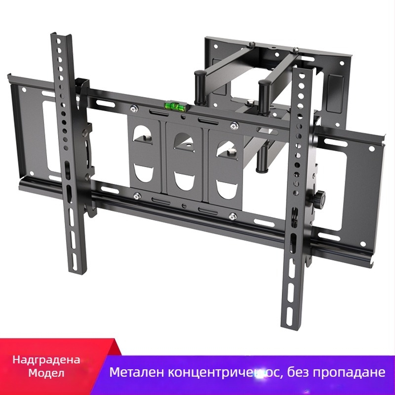 CP602 Телевизионна стенна стойка, телескопична, върти се в посоки горе/надолу и наляво/надясно,Mechanично управление, материал: студено валцована стомана