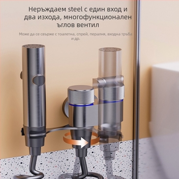 Комплект за тоалетна със спрей-пистолет и удължител за чешма, неръждаема стомана, марка Luyu, стил лайт лукс