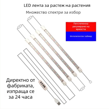 LED интегрирана лампа за растеж на растения за оранжерия – 40 LED, 3000 lm, IP66, 220V, 6500K
