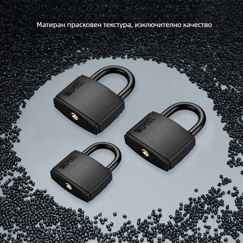 Домашен катинар със железен корпус и медно ядро, модел W-Black-TK, за порти, складове, камиони, затвори, шкафове и багаж.